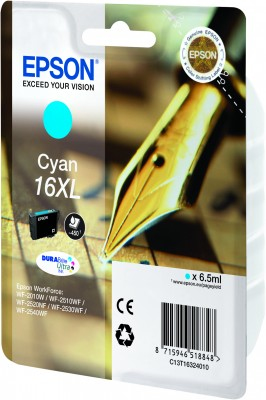 Epson Pen and crossword Enkeltpakke, cyan 16XL DURABrite Ultra Ink