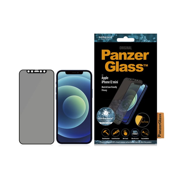 PanzerGlass ® Privacy Screen Protector iPhone 12 Mini | Edge-to-Edge Genomskinligt skärmskydd Apple 1 styck