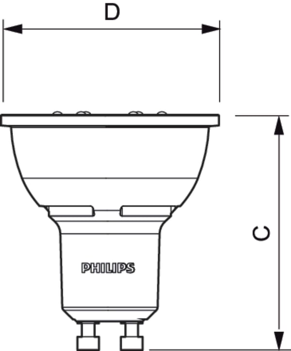 Philips CorePro LED CorePro LEDspotMV 3.5-35W GU10 827 36DRN LED-lampe Hvid 2700 K 3,5 W