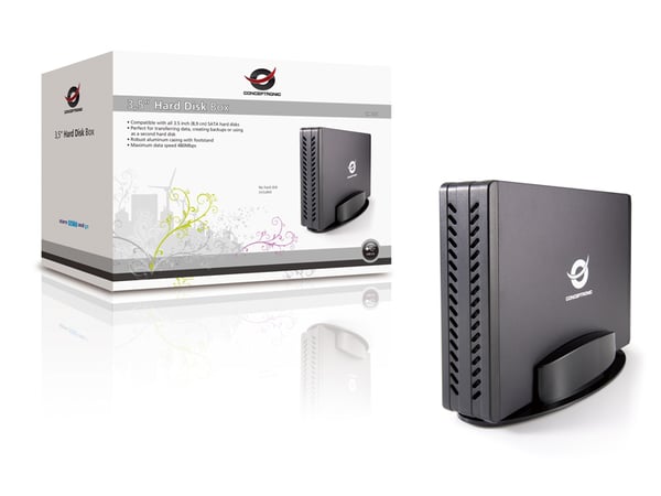 Conceptronic CHD3SU drevkabinet HDD kabinet Sort 3.5"