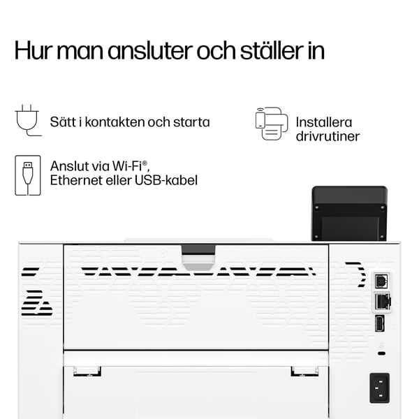 HP LaserJet Pro 4007dn Svartvit Skrivare, Endast Ethernet