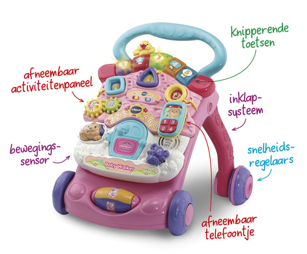 VTech Baby Walker roze