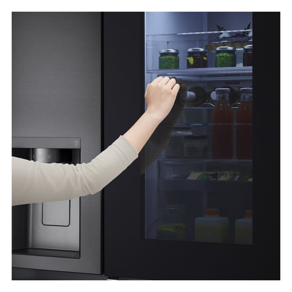 LG InstaView GSXV91MCAE Kombinerad kyl/frys side-by-side Fristående 635 l Svart