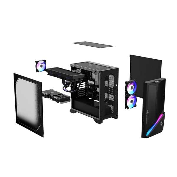 MSI MPG Infinite X3 AI 2NVR7-881EU Intel Core Ultra 7 265K 32 GB DDR5-SDRAM 1 TB SSD NVIDIA GeForce RTX 5070 Ti Windows 11 Home Työpöytä PC Musta