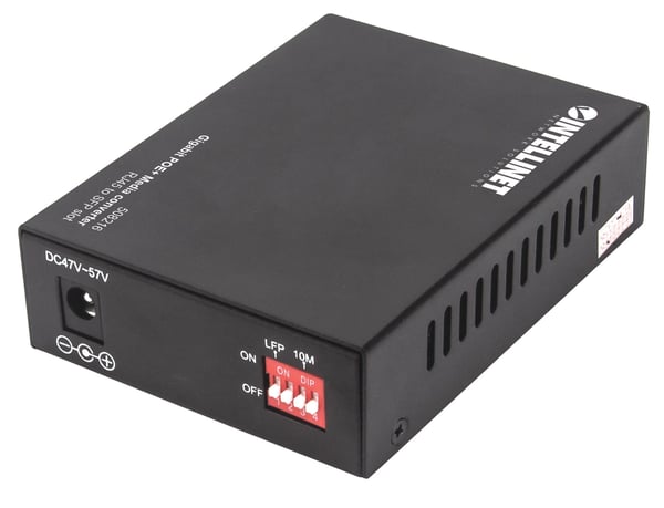 Intellinet 508216 netværksomformer til medie 1000 Mbit/s Sort