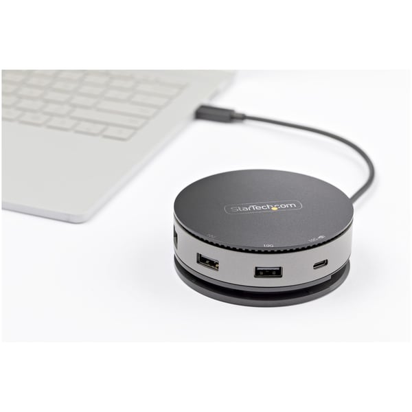 StarTech.com DKT31CHDVCM kannettavien tietokoneiden telakka ja porttitoistin Langallinen USB 3.2 Gen 2 (3.1 Gen 2) Type-C Musta, Harmaa