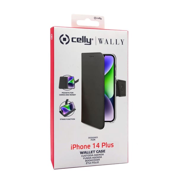 Celly Wally mobiltelefonfodral 17 cm (6.7") Plånbok Svart