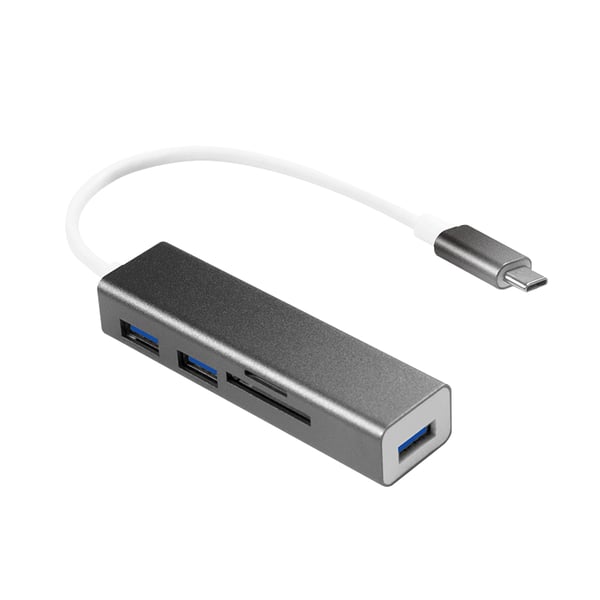 LogiLink UA0305 kannettavien tietokoneiden telakka ja porttitoistin Langallinen USB 3.2 Gen 1 (3.1 Gen 1) Type-C Alumiini