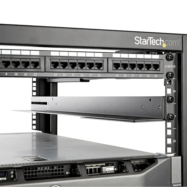 StarTech.com 1U serverrackskinner med justerbar monteringsdybde