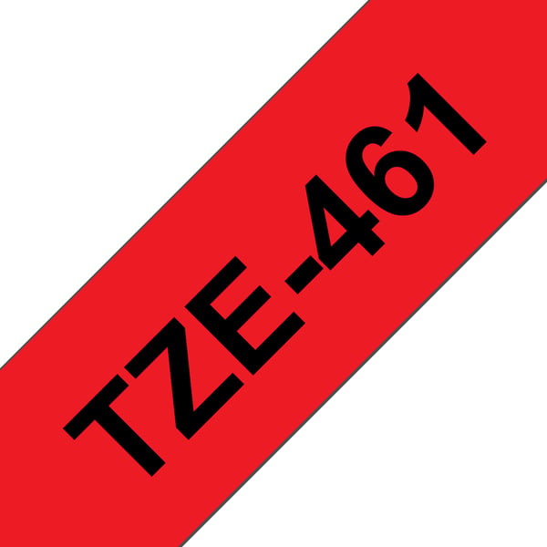 Brother TZE-461 etikettien kirjoitusnauha Musta punaisella