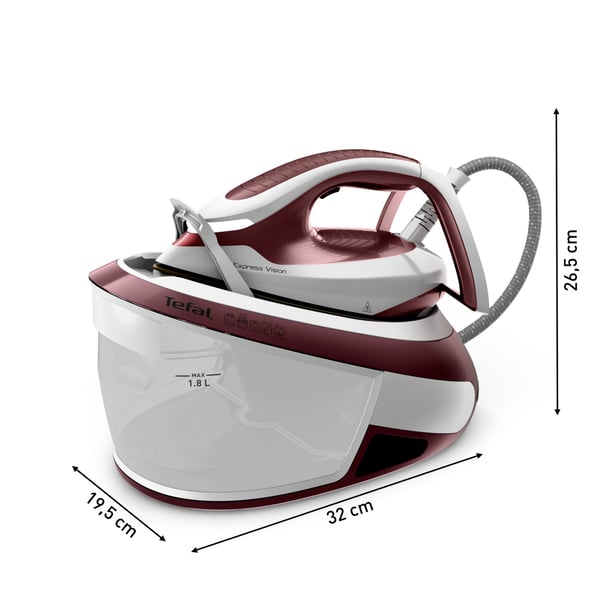 Tefal Express Vision SV8150 2800 W 1,8 l Durilium AirGlide Autoclean soleplate Röd, Vit
