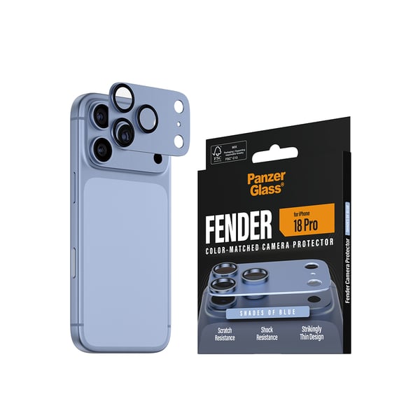 PanzerGlass ® Fender Camera Lens Protector Shades of Blue iPhone 2026 Pro Kirkas näytönsuoja 1 kpl