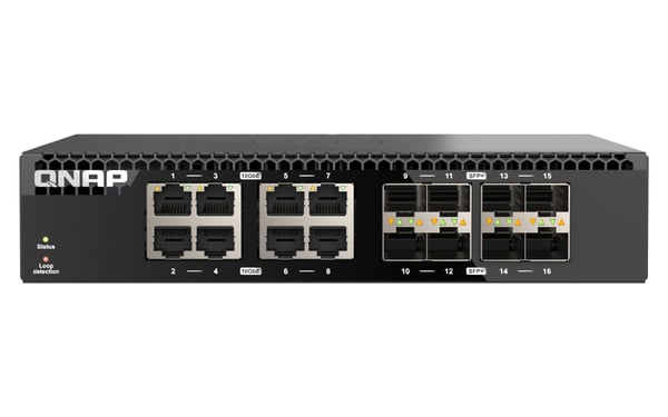 QNAP QSW-3216R-8S8T netværksswitch Ikke administreret L2 10G Ethernet (100/1000/10000) Sort