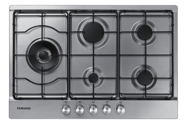 Samsung NA75M3130AS Svart, Rostfritt stål Inbyggd 75 cm Gas 5 zone(s)