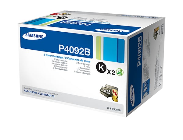 Samsung CLT-P4092B tonerpatron 2 stk Original Sort