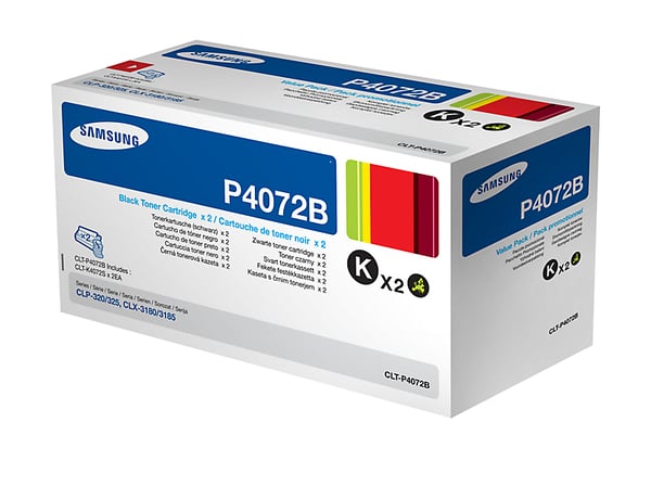 Samsung CLT-P4072B tonerpatron 2 stk Original Sort