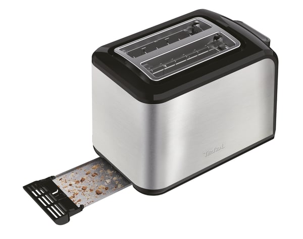 Tefal Express TT410D brödrostar 7 2 skivor 850 W Svart, Rostfritt stål