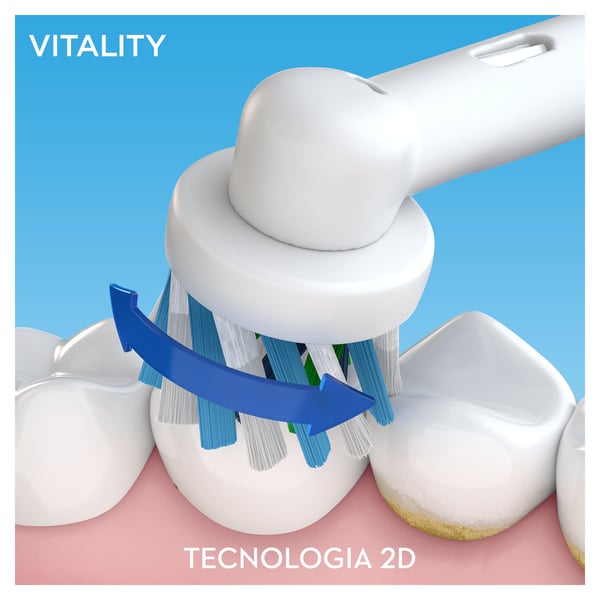 Oral-B Vitality 100 CrossAction Voksen Roterende, pulserende tandbørste Sort, Hvid