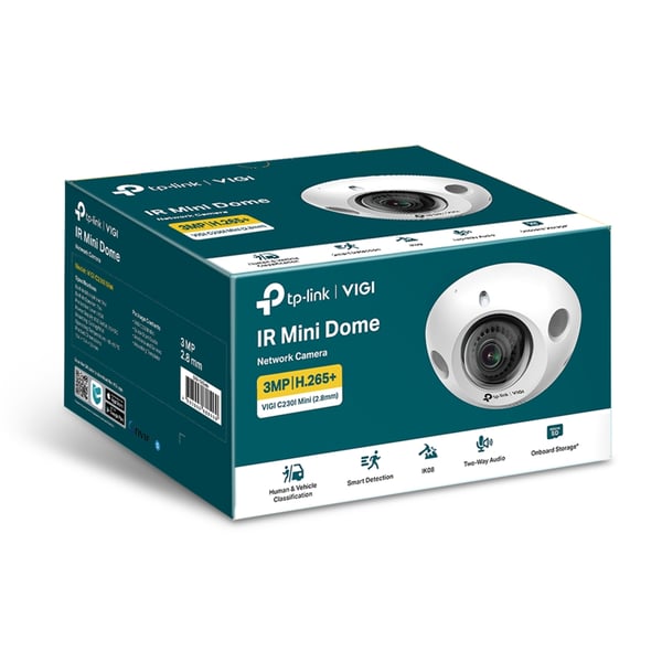 TP-Link VIGI C230I MINI(2.8MM) bevakningskameror Kupol-formad IP-säkerhetskamera Inomhus & utomhus 2304 x 1296 pixlar Tak
