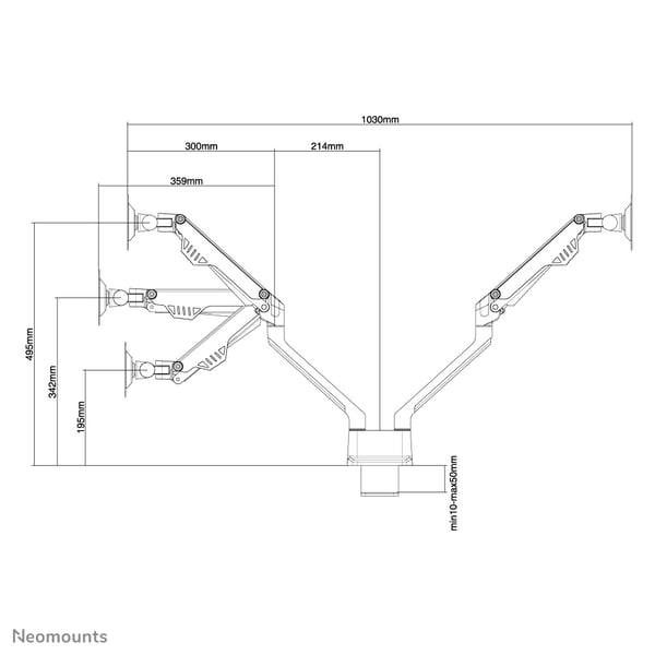 Neomounts FPMA-D750DSILVER fäste och ställ till bildskärm 81,3 cm (32") Bord Silver