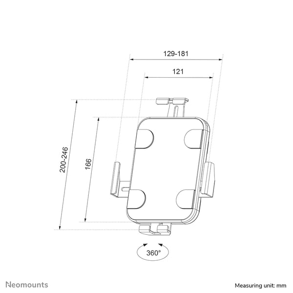 Neomounts WL15-625WH1 ställ och skyddsskal för surfplattor Vit 27,9 cm (11")
