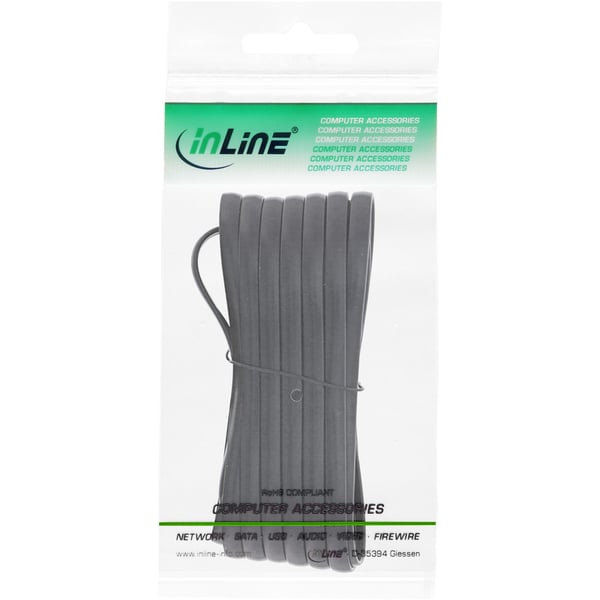 InLine 18837 telefonkabel 10 m Sort