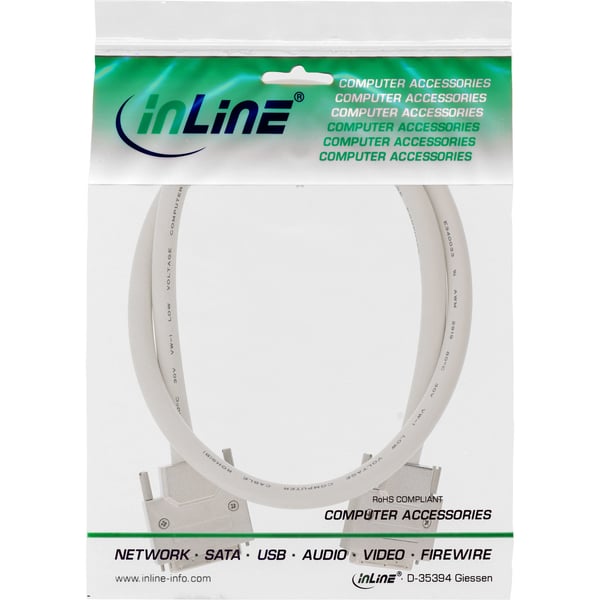 InLine 26818 seriella kablar Beige 1,8 m 68-p