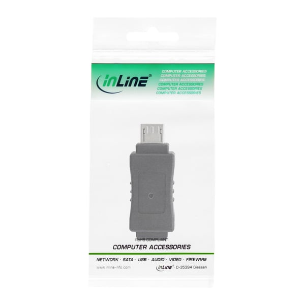 InLine 31602 kabel kønsskifter Mini-USB B Micro-USB B Sort