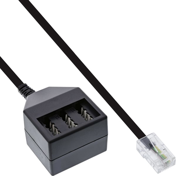 InLine 69942 telefonkabel 0,2 m Sort