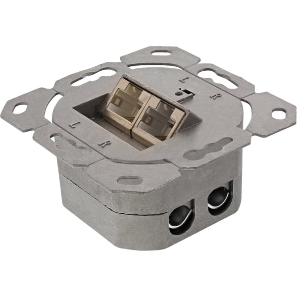 InLine pinta-asennuspistorasia 2x RJ45 Cat.6 - Vaakasuora valkoinen (75602J)