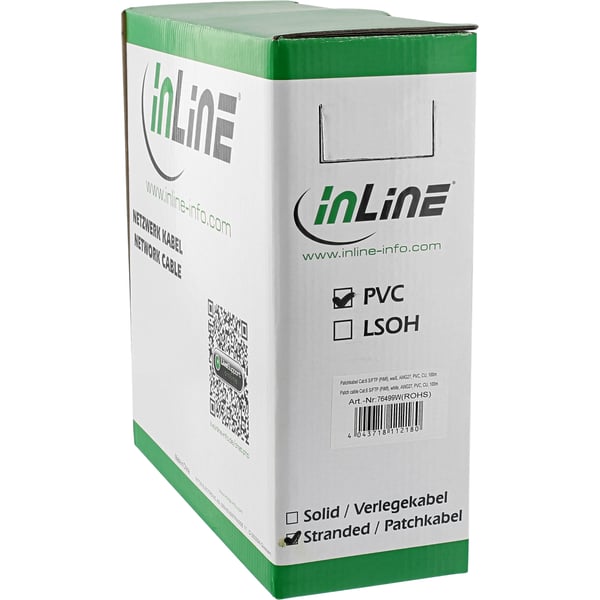 InLine 76499W netværkskabel Hvid 100 m Cat6 S/FTP (S-STP)