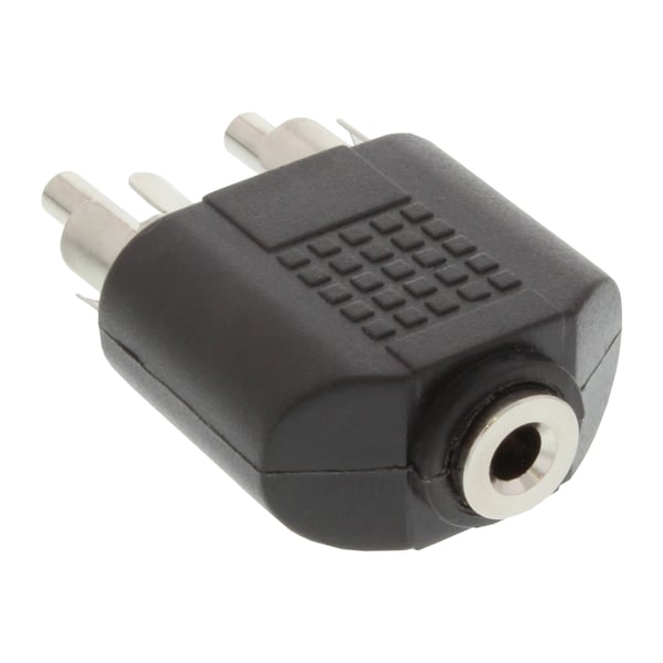 InLine 99343 kabelomvandlare (hane/hona) 3.5mm jack female 2x RCA Svart