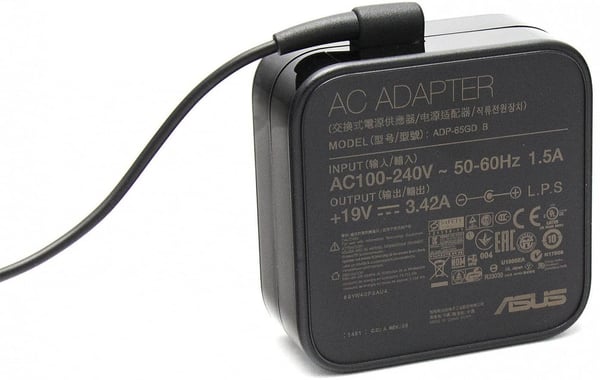 ASUS 0A001-00041600 strømadapter og vekselret Indendørs 65 W Sort