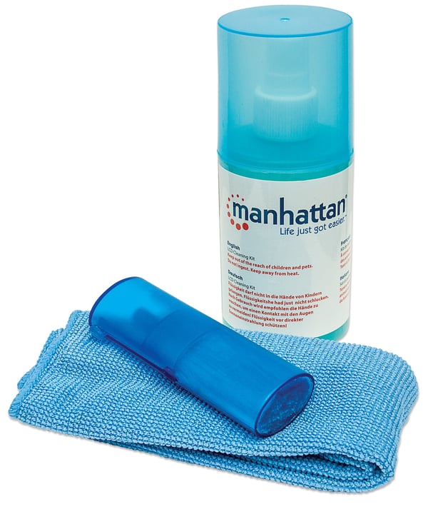 Manhattan 421027 laitteiston puhdistusväline LCD/TFT/Plasma Laitteiden puhdistusmärkä/-kuivaliinat & -neste 200 ml