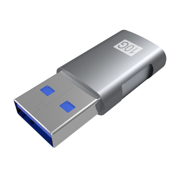 AISENS A108-0655 kabelomvandlare (hane/hona) USB C USB A Grå