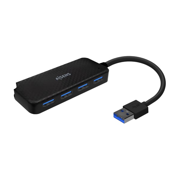 AISENS A106-0713 interface hub USB 3.2 Gen 1 (3.1 Gen 1) Type-A 5000 Mbit/s Sort