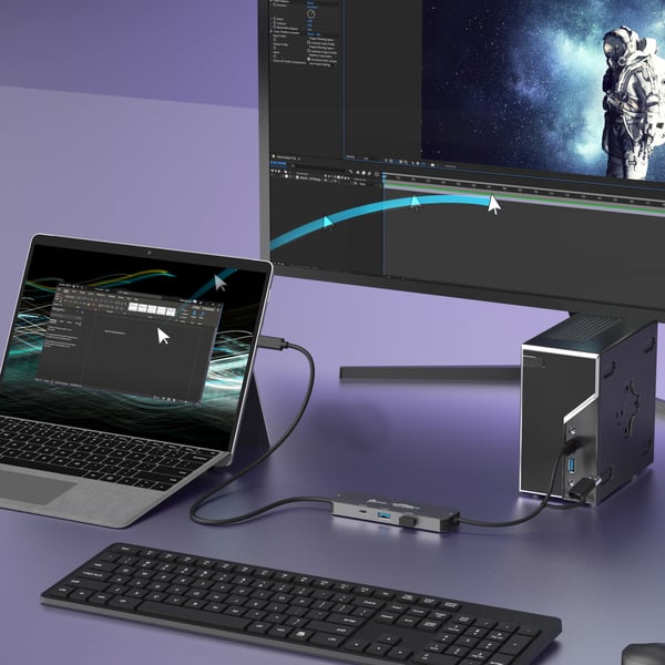 j5create Wormhole Switch™ hubb för skärmdelning