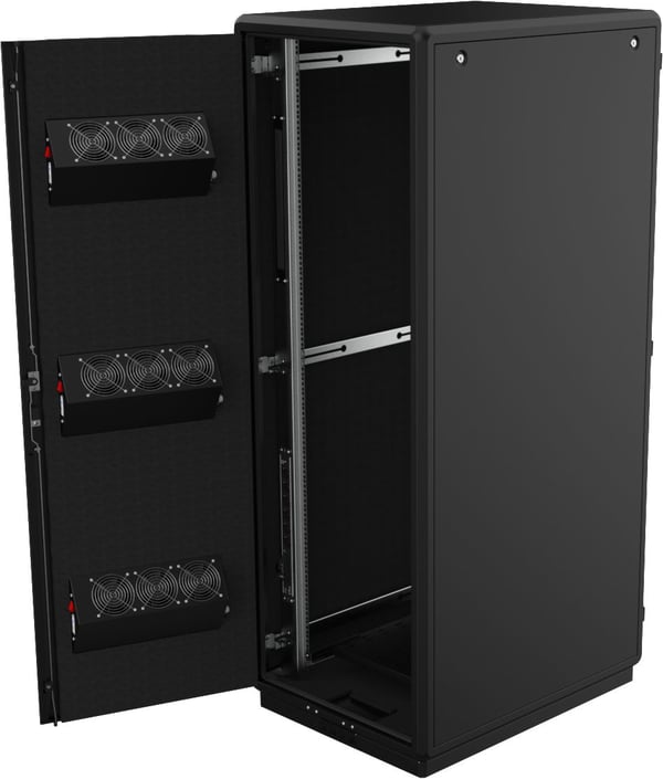 Lanview RDLAK26U758BL stativ 26U Fritstående reol Sort