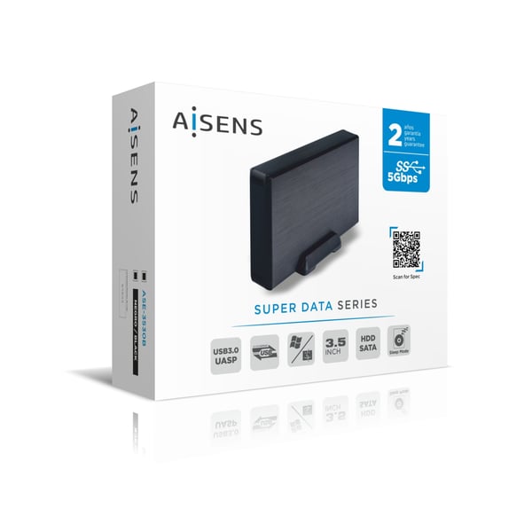 AISENS ASE-3530B drevkabinet HDD kabinet Sort 3.5"