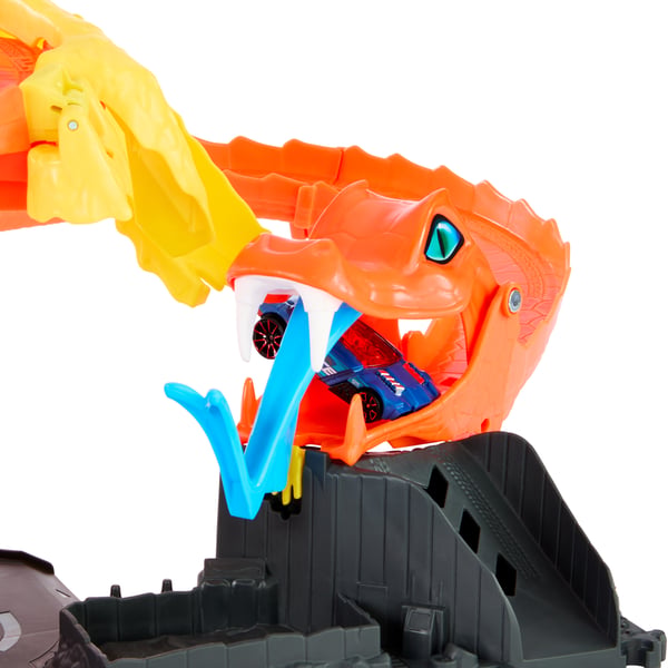 Hot Wheels City Pizza Slam Cobra Attack-lekset med leksaksbil i skala 1:64
