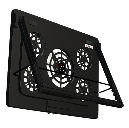 Mars Gaming MNBC2 køling til laptop 43,9 cm (17.3") 2000 rpm Sort