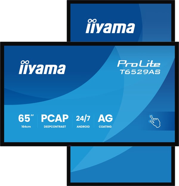 iiyama T6529AS-B1AG infonäyttö Kioskimalli 163,8 cm (64.5") LED Wi-Fi 420 cd/m² 4K Ultra HD Musta Kosketusnäyttö Sisäänrakennettu prosessori Android 24/7 iiyama T6529AS-B1AG infonäyttö Kioskimalli 163,8 cm (64.5") LED Wi-Fi 420 cd/m² 4K Ultra HD Musta Kosketusnäyttö Sisäänrakennettu prosessori Android 24/7
