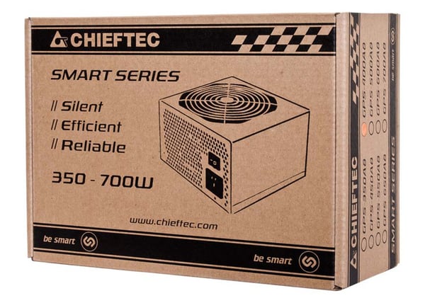 Chieftec Smart GPS-500A8 strömförsörjningsenheter 500 W 20+4 pin ATX ATX Svart