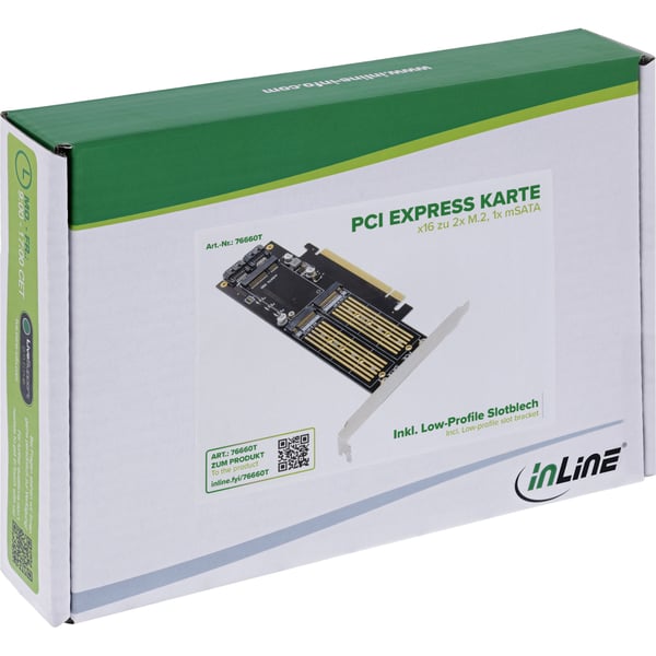 InLine 76660T interface-kort/adapter Intern M.2, mSATA