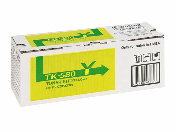 KYOCERA TK-580Y tonerpatron 1 stk Original Gul