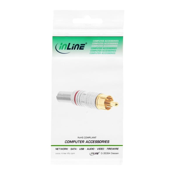 InLine 99110O liitinjohto RCA Kulta, Punainen, Hopea