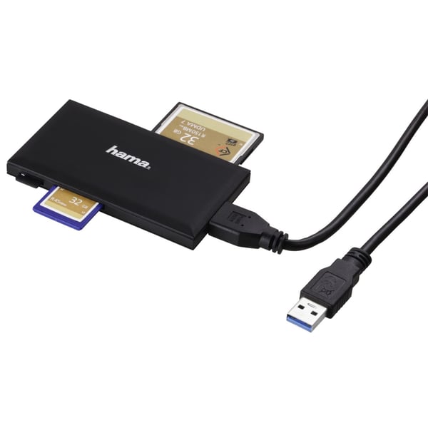 Hama 00181018 kortinlukija USB 3.2 Gen 1 (3.1 Gen 1) Type-A Musta