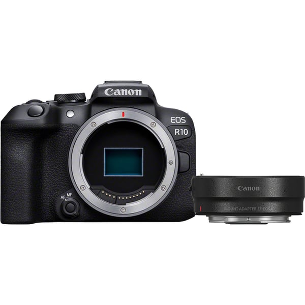 Canon EOS R10 + RF-S 18-45mm F4.5-6.3 IS STM MILC 24,2 MP CMOS 6000 x 4000 pixlar Svart