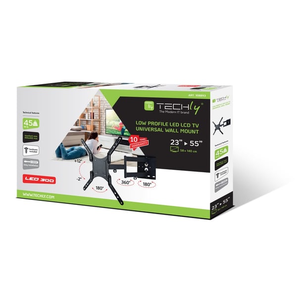 Techly ICA-PLB 136M TV-kiinnike 139,7 cm (55") Musta