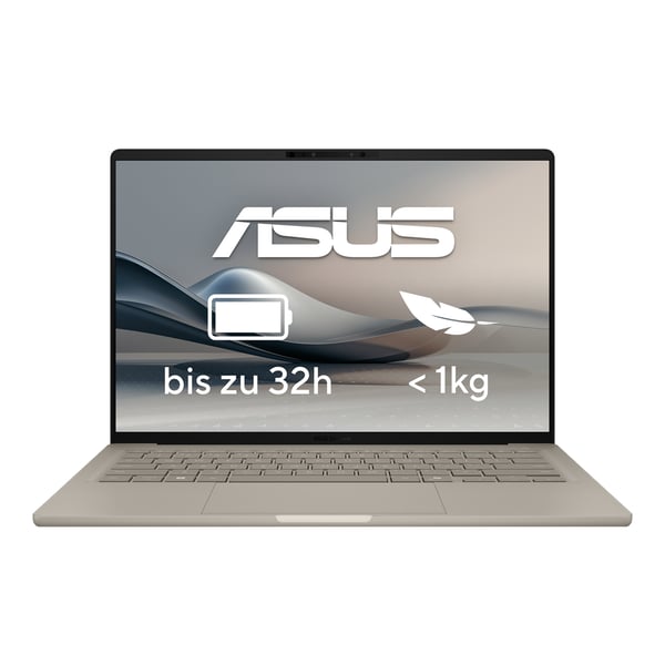 ASUS Zenbook A14 UX3407QA-QD498W Snapdragon X1-26-100 Kannettava tietokone 35,6 cm (14") WUXGA 16 GB LPDDR5x-SDRAM 1 TB SSD Wi-Fi 6E (802.11ax) Windows 11 Home Beige